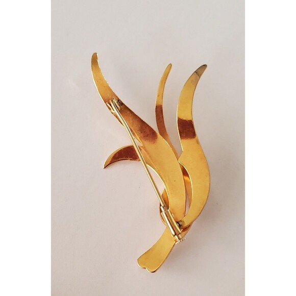4pcs, Solid Brass Brooch Finding - 45x26mm - 24k Gold  24K Gold Plated Brooch Pin Textured